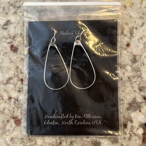 Sterling Silver Hoop Earrings, Handcrafted, NWOT